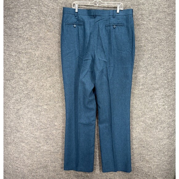 Gold Coast Dress Pants Men 40 Blue High Rise Pleated Straight Pockets Regular - Picture 2 of 7